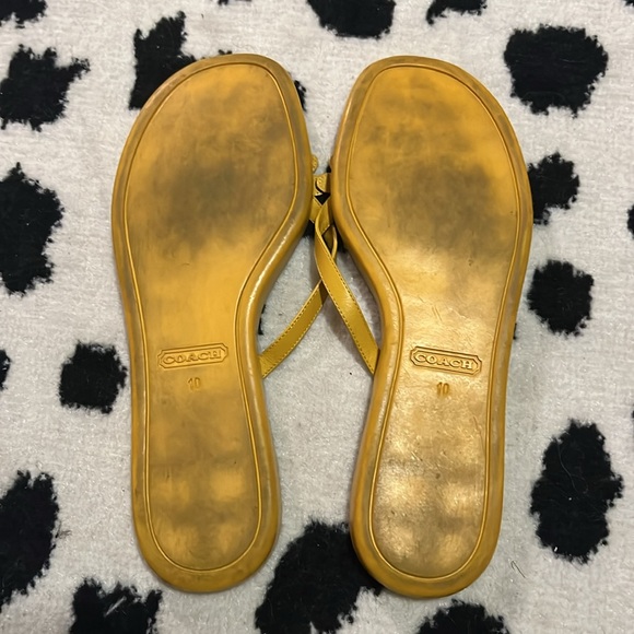 Coach Lucy Daisy Yellow Flipflops - Picture 2 of 3